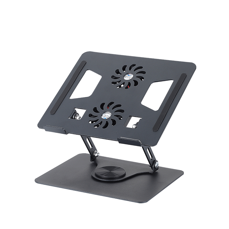 Aluminum Rotatable Laptop Stand With Cooling Fans