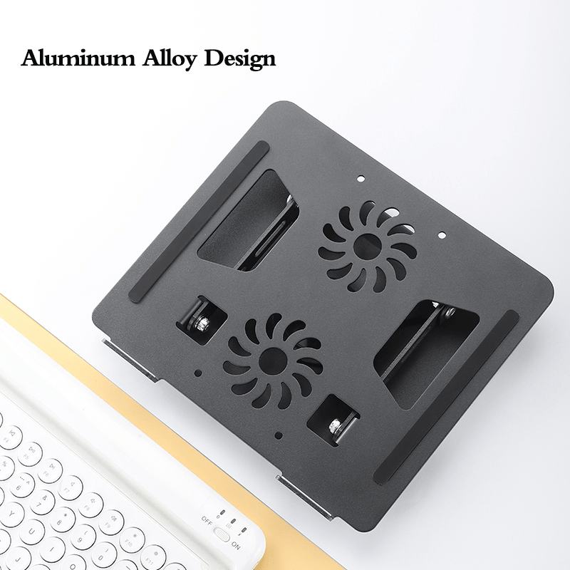 Aluminum Rotatable Laptop Stand With Cooling Fans