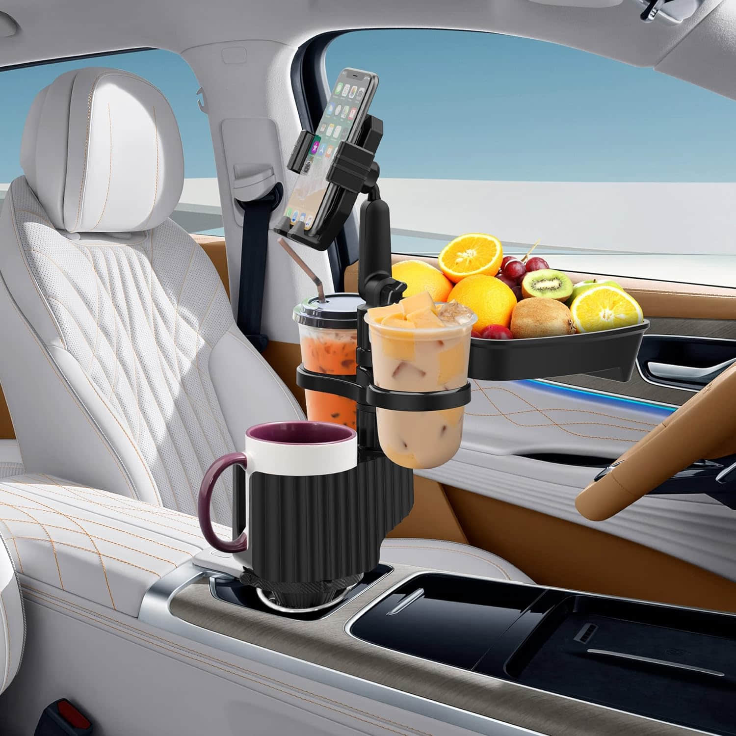 5 in 1 360°Cup tray Holder for Car, Drink Holder Expander