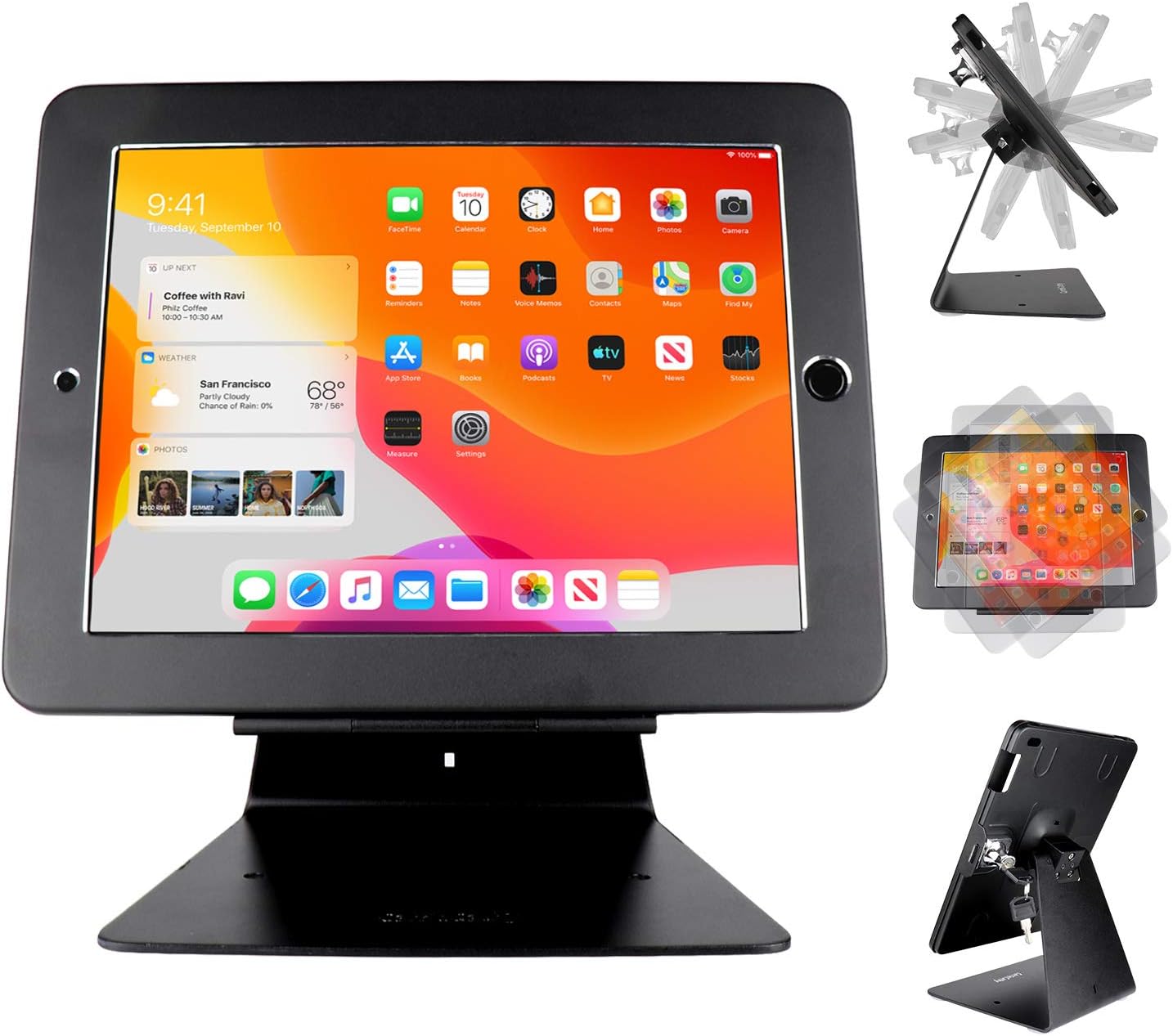 Anti-Theft iPad Kiosk Table Mount Stand