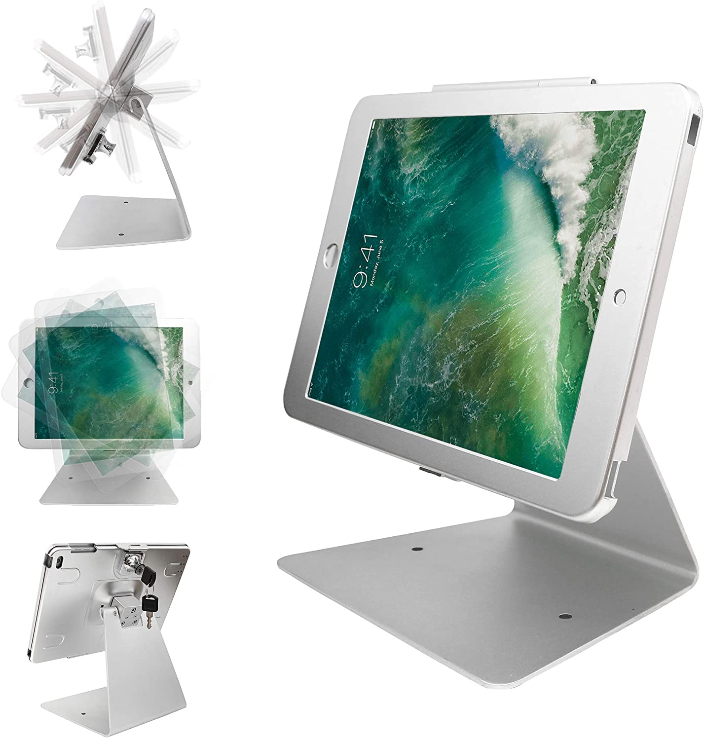 Anti-Theft iPad Kiosk Table Mount Stand