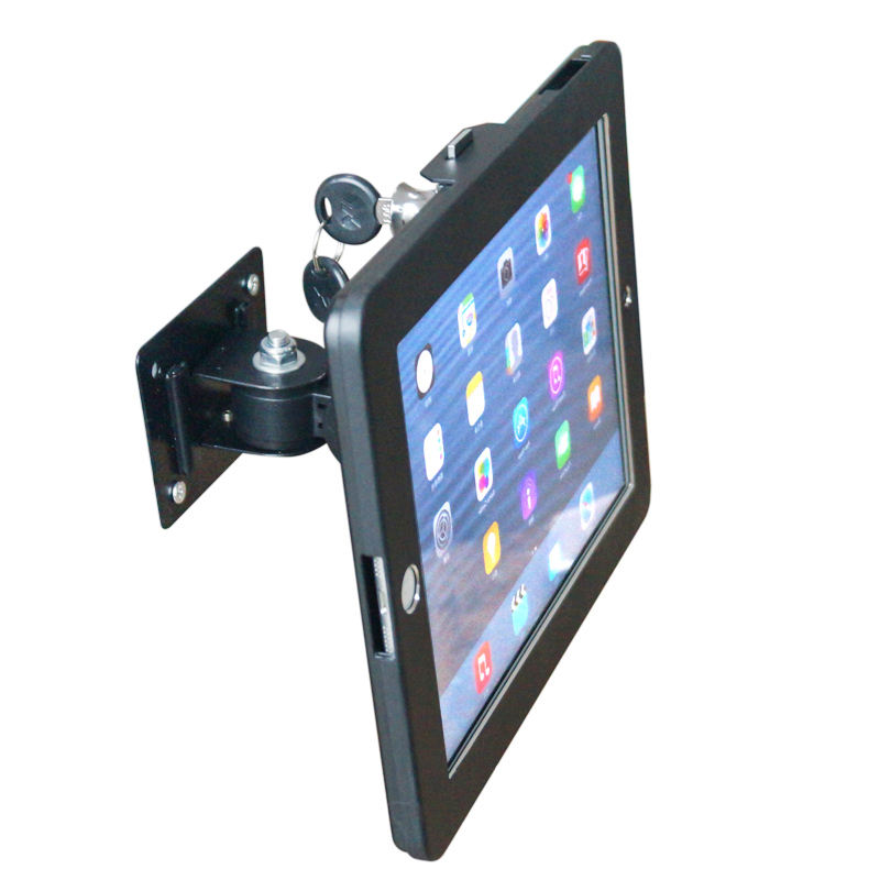 Aluminum Tablet Kiosk Display Wall Mount Holder with Lock and Keys