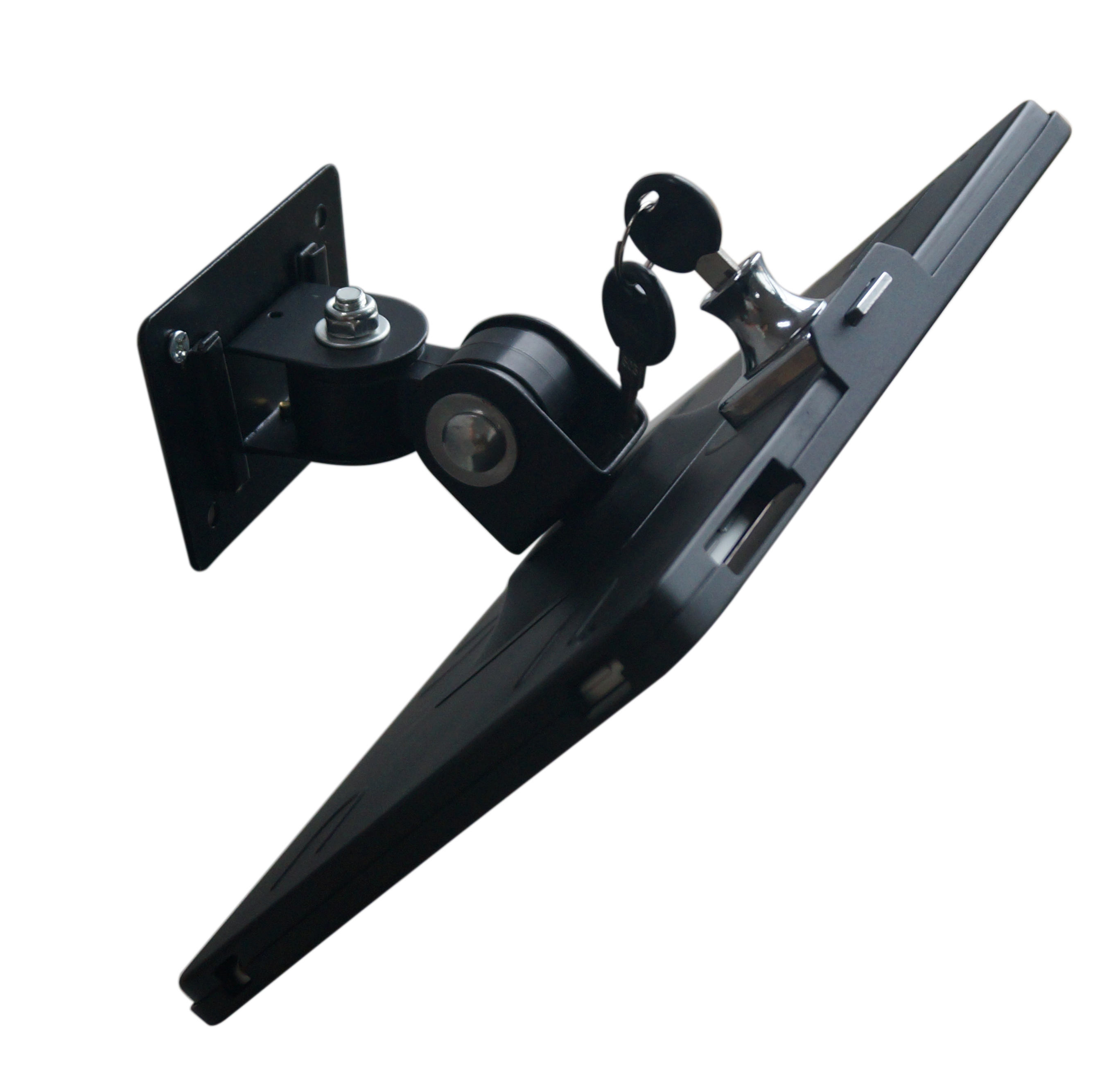 Aluminum Tablet Kiosk Display Wall Mount Holder with Lock and Keys