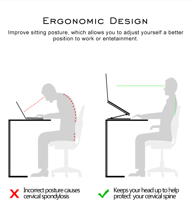 Portable and Adjustable Laptop Stand, for Notebook up to 17 Inch