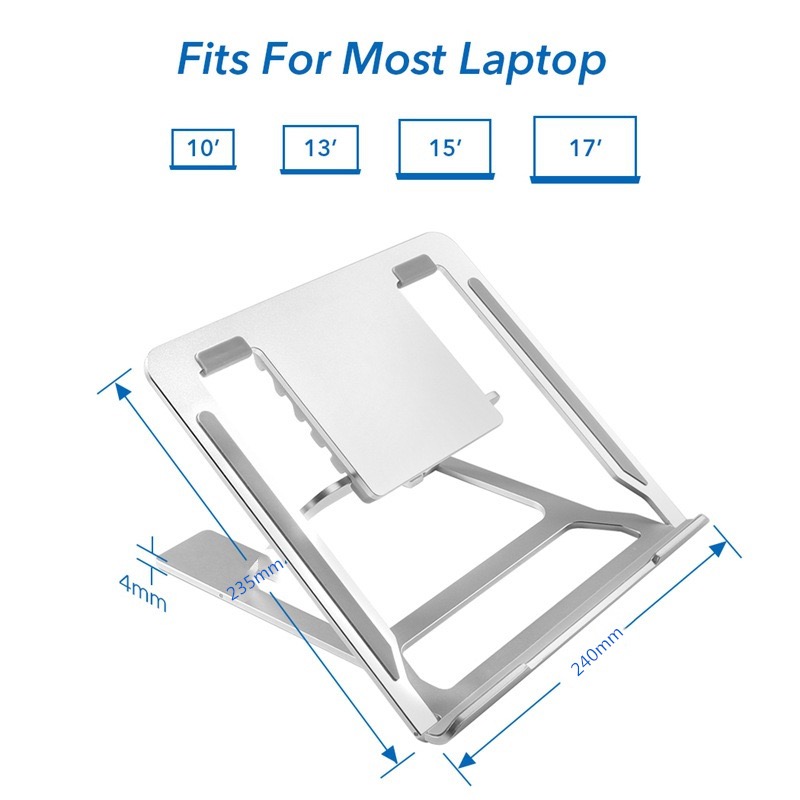 6-Level Height Adjustable Laptop Stand Riser