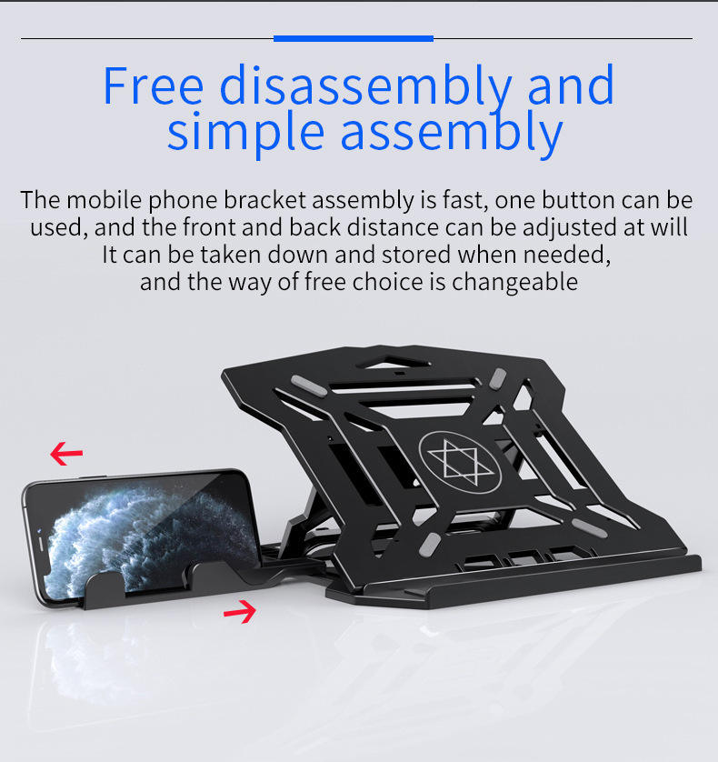 ABS 360 Degree Rotatable Laptop Stand With Phone Holder