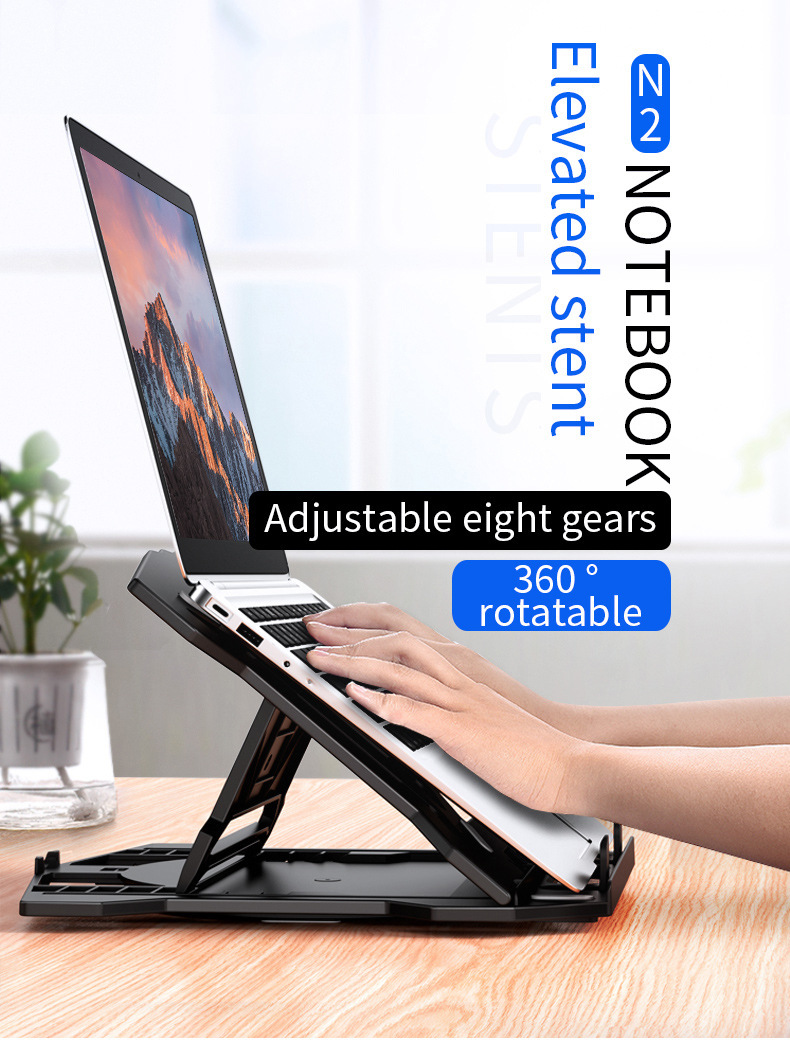 ABS 360 Degree Rotatable Laptop Stand With Phone Holder