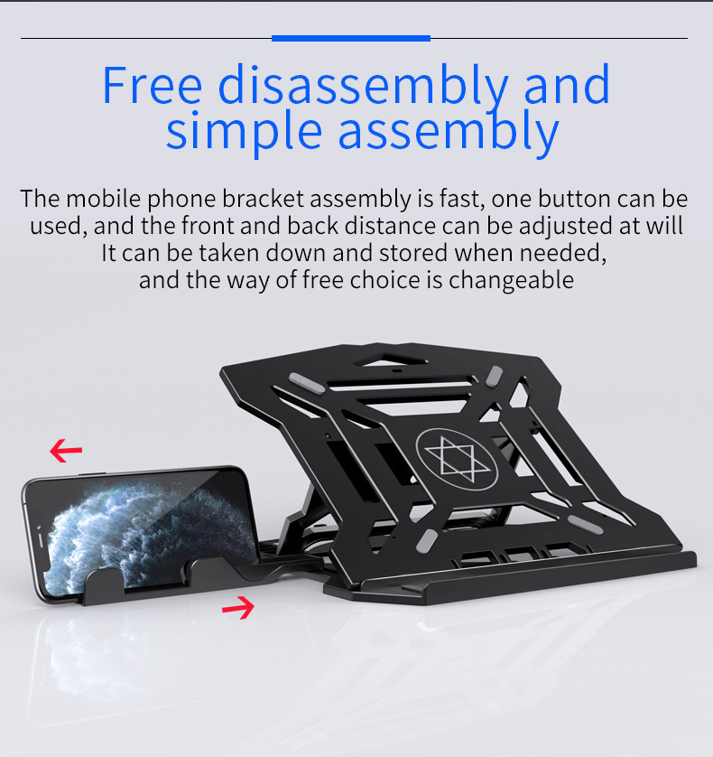 ABS 360 Degree Rotatable Laptop Stand With Phone Holder