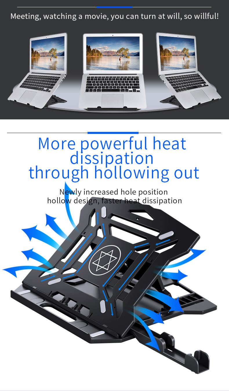ABS 360 Degree Rotatable Laptop Stand With Phone Holder