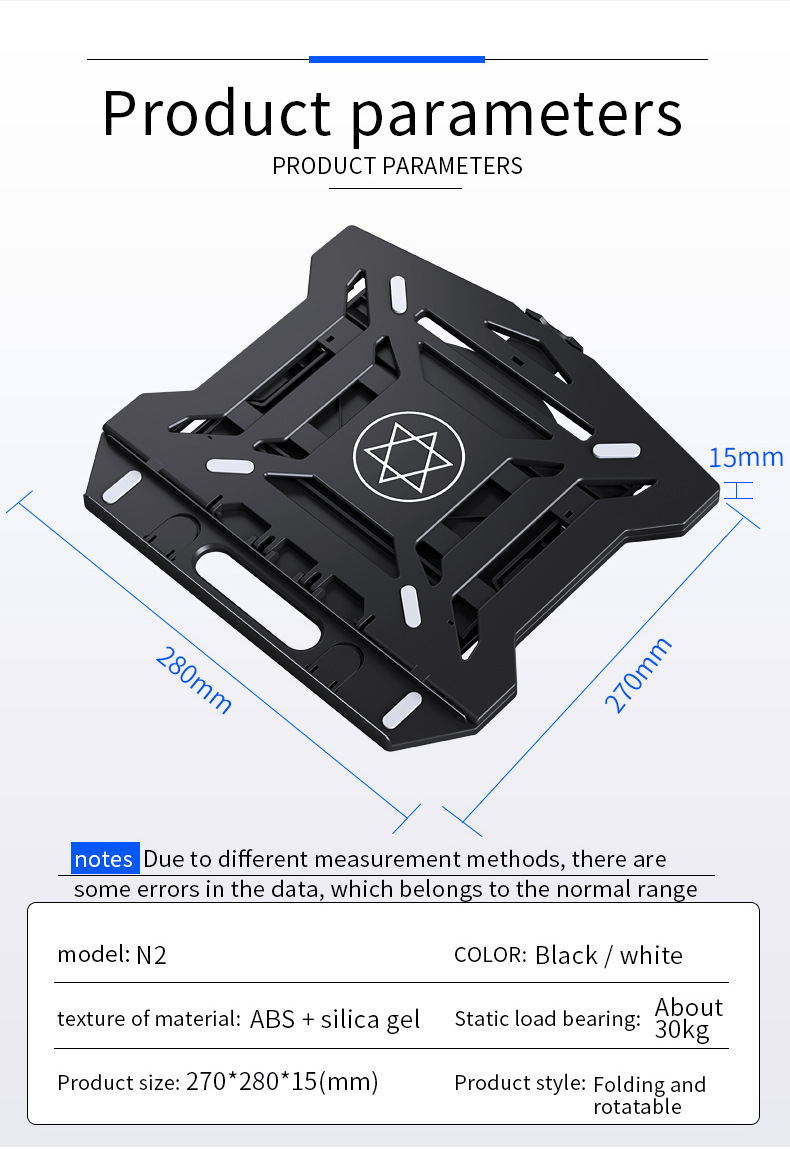 ABS 360 Degree Rotatable Laptop Stand With Phone Holder