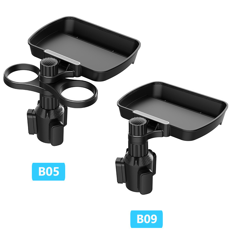 Cup Tray Holder With 2 Cup Holders and 1 Food Tray