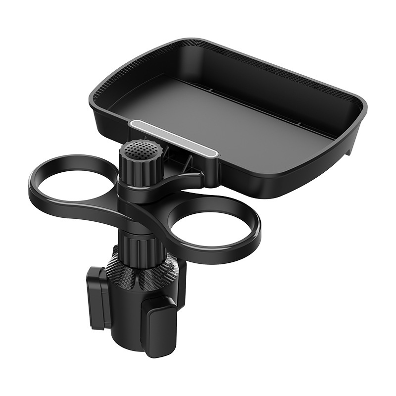Cup Tray Holder With 2 Cup Holders and 1 Food Tray