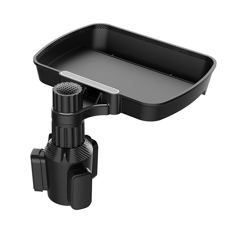 Cup Tray Holder With 2 Cup Holders and 1 Food Tray