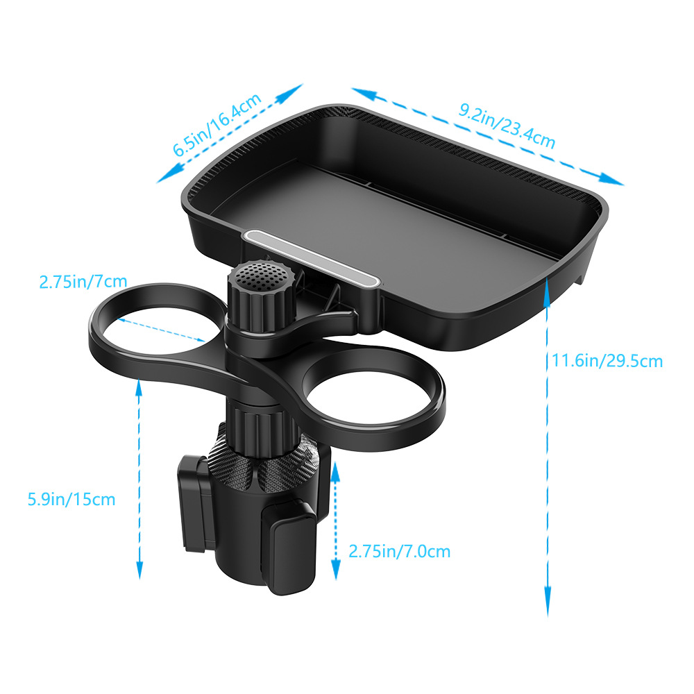 Cup Tray Holder With 2 Cup Holders and 1 Food Tray Cup Tray Holder With 2 Cup Holders and 1 Food Tray