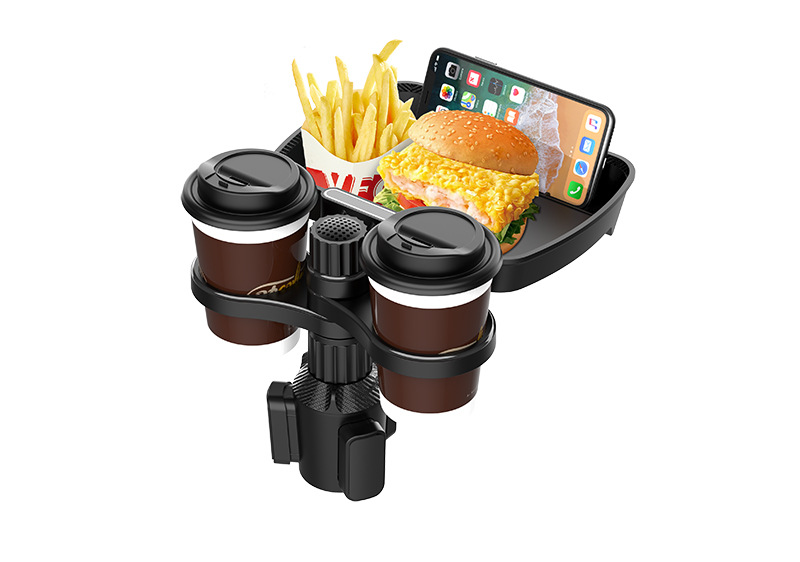 Cup Tray Holder With 2 Cup Holders and 1 Food Tray Cup Tray Holder With 2 Cup Holders and 1 Food Tray