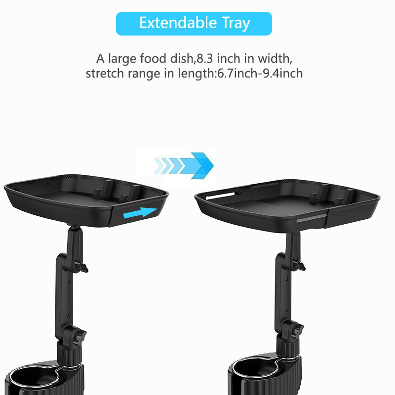  4-in-1 Multifunctional 360° Rotating Car Cup Holder Tray