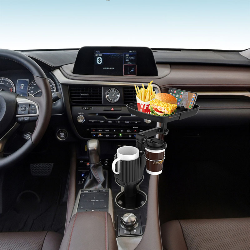  4-in-1 Multifunctional 360° Rotating Car Cup Holder Tray