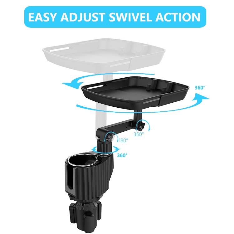 4-in-1 Multifunctional 360° Rotating Car Cup Holder Tray 4-in-1 Multifunctional 360° Rotating Car Cup Holder Tray