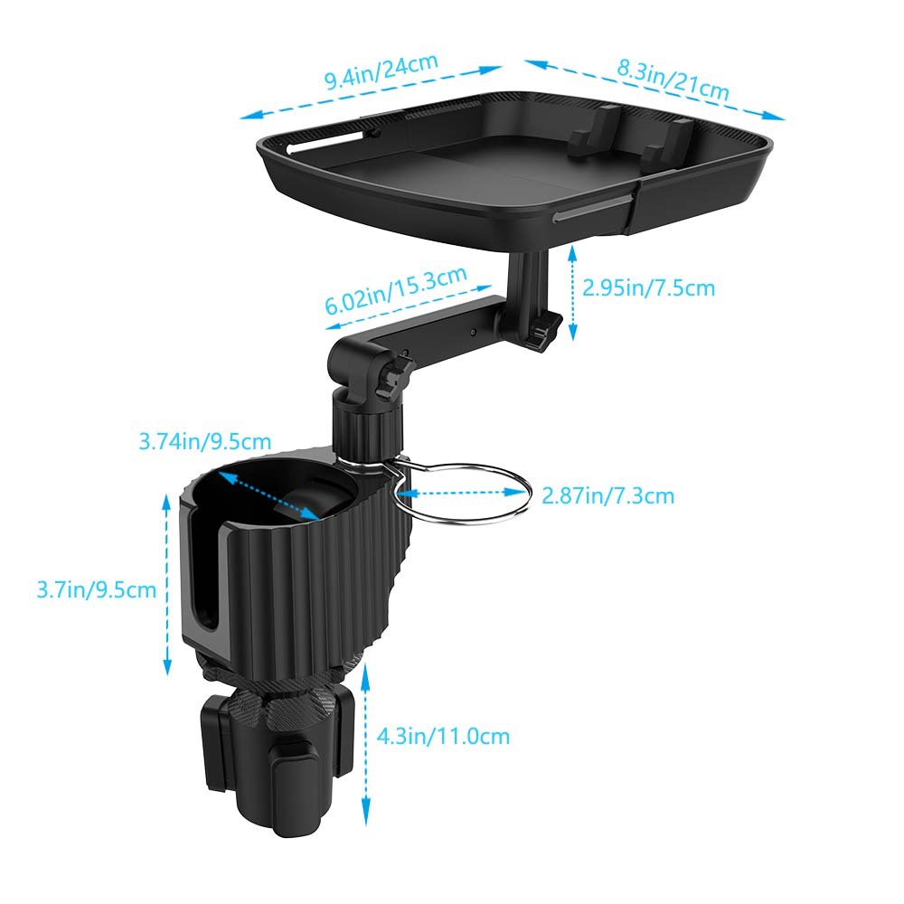 4-in-1 Multifunctional 360° Rotating Car Cup Holder Tray 4-in-1 Multifunctional 360° Rotating Car Cup Holder Tray