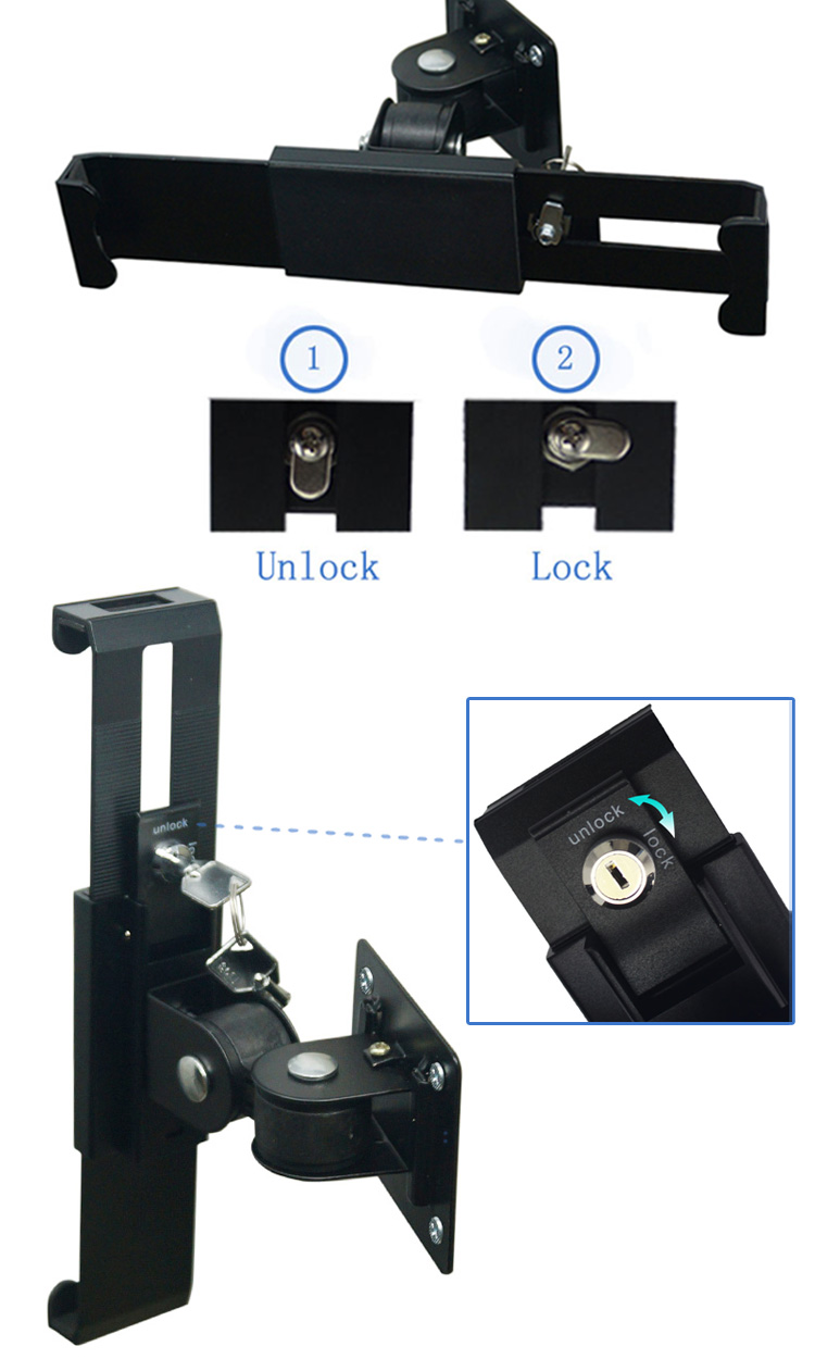 Security Wall Mounted Tablet Stand for 7-13inch Tablets
