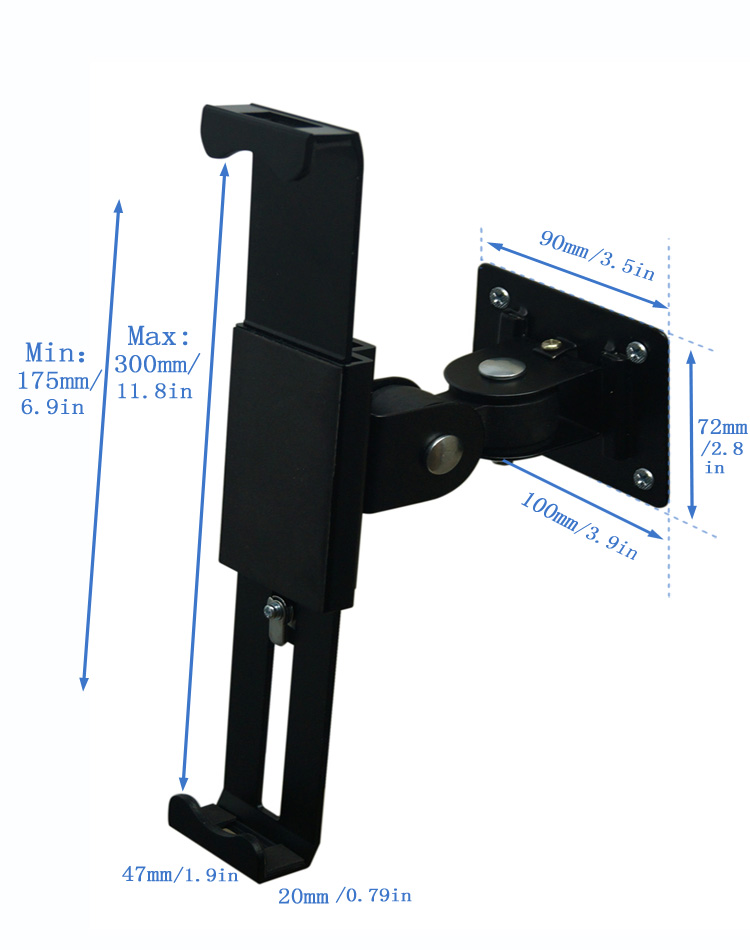 Security Wall Mounted Tablet Stand for 7-13inch Tablets