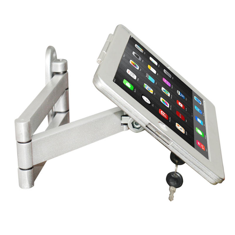 Aluminum Long Arm Retractable Security Wall Mounted Tablet Stand