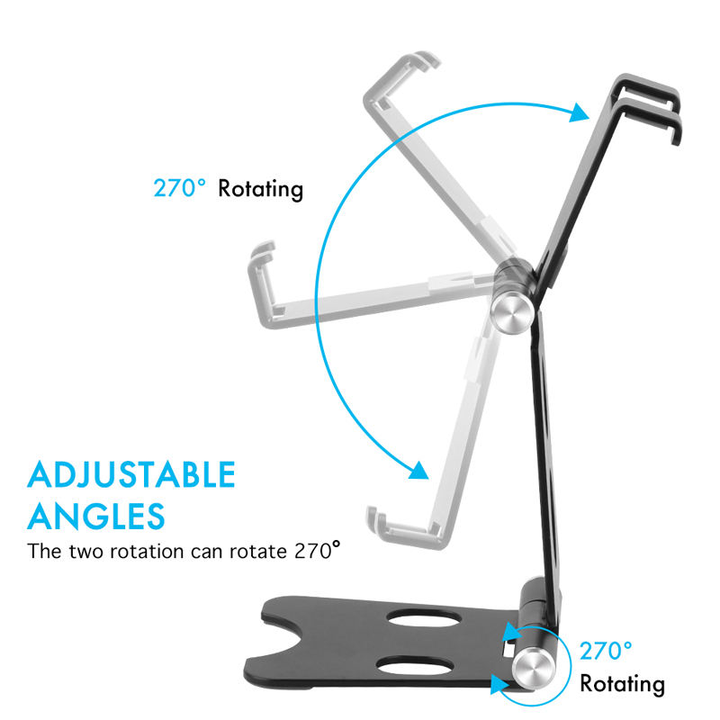 Dual Folding Aluminum Cell Phone Stand