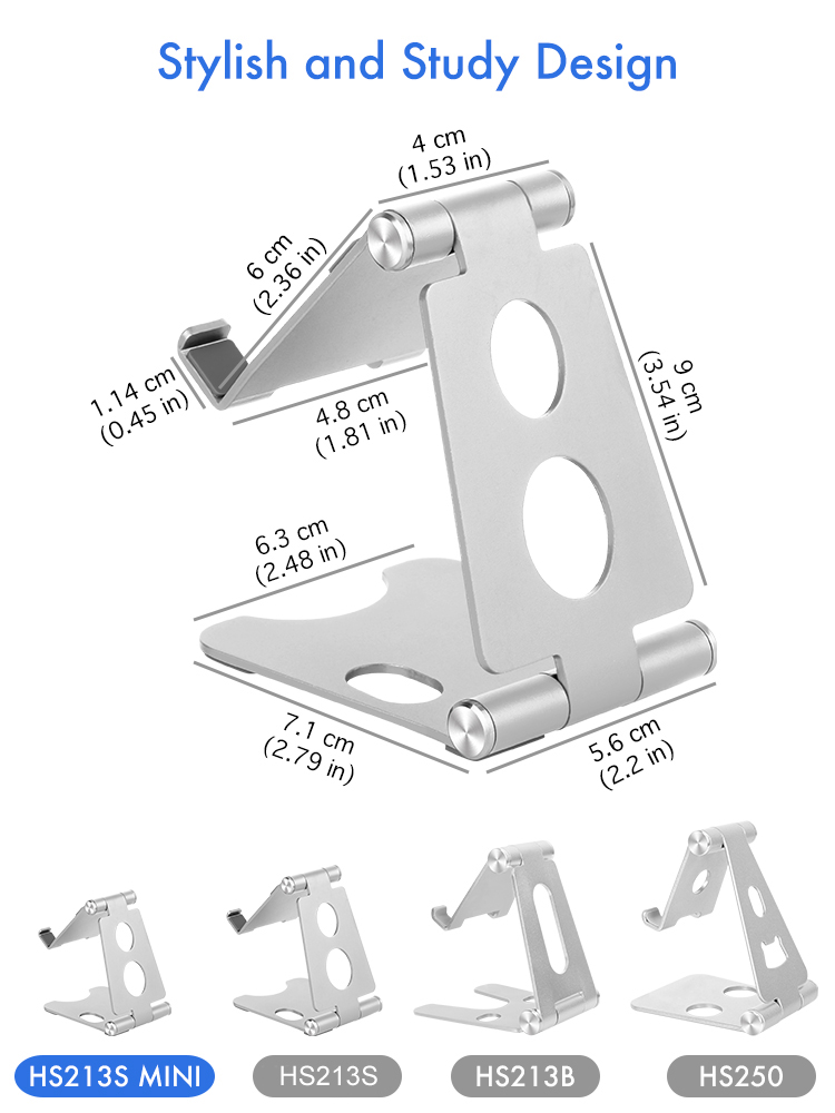 Dual Folding Aluminum Cell Phone Stand
