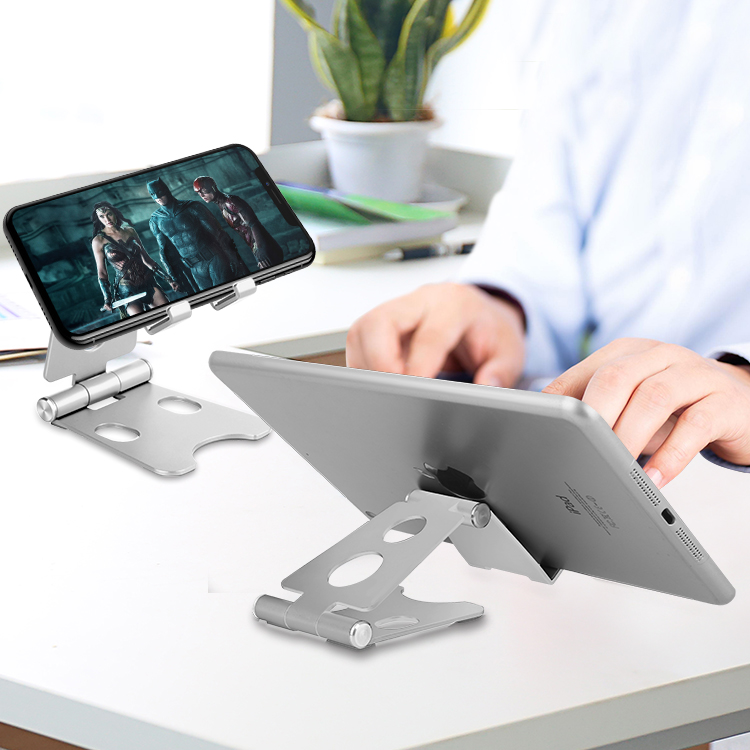 Dual Folding Aluminum Cell Phone Stand