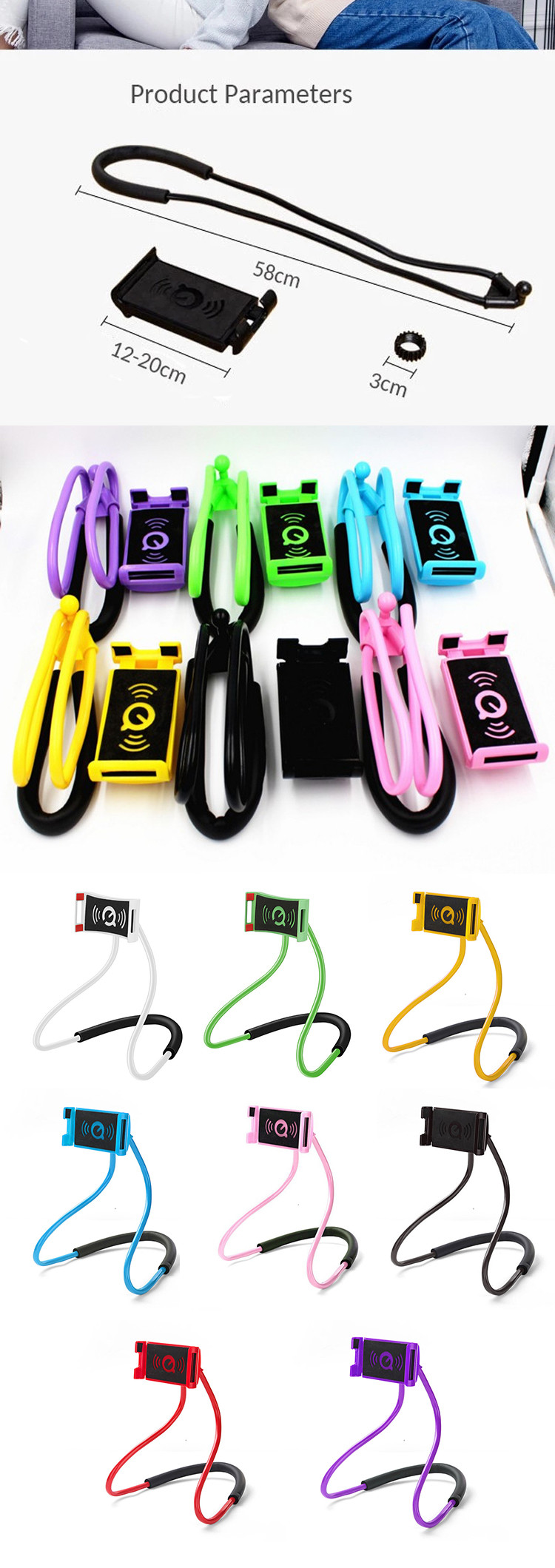 Long Arm 360 Rotating Lazy Gooseneck Cell Phone Holder Long Arm 360 Rotating Lazy Gooseneck Cell Phone Holder
