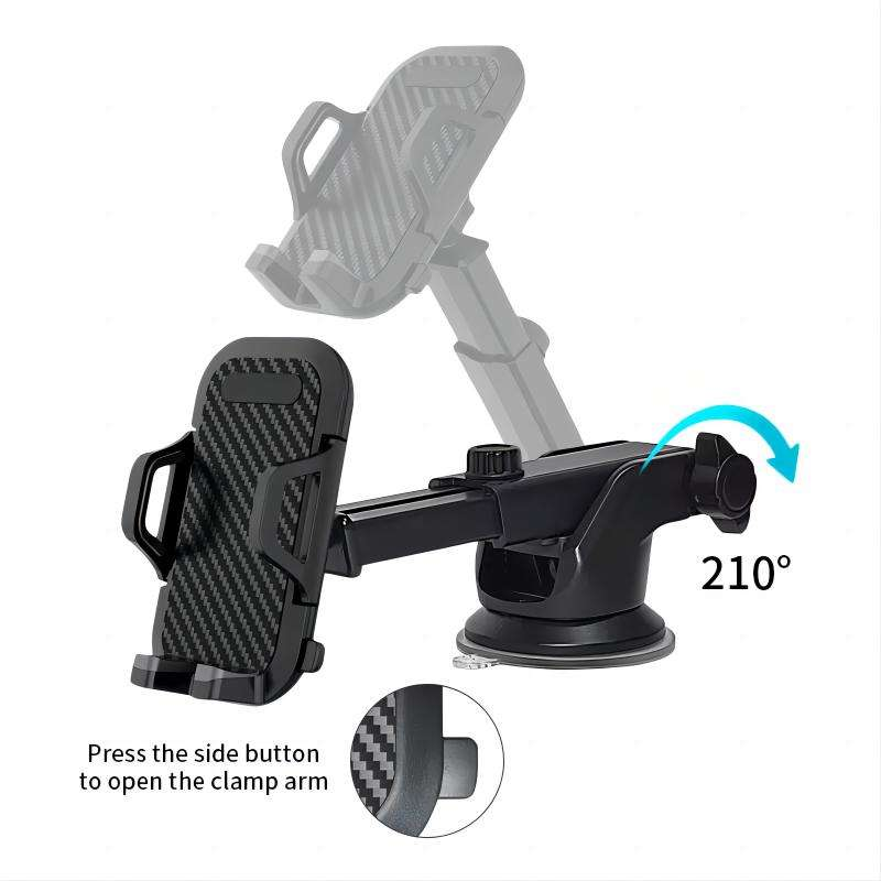 360 Degree Rotable and Retractable Long Arm Dashboard Car Mount