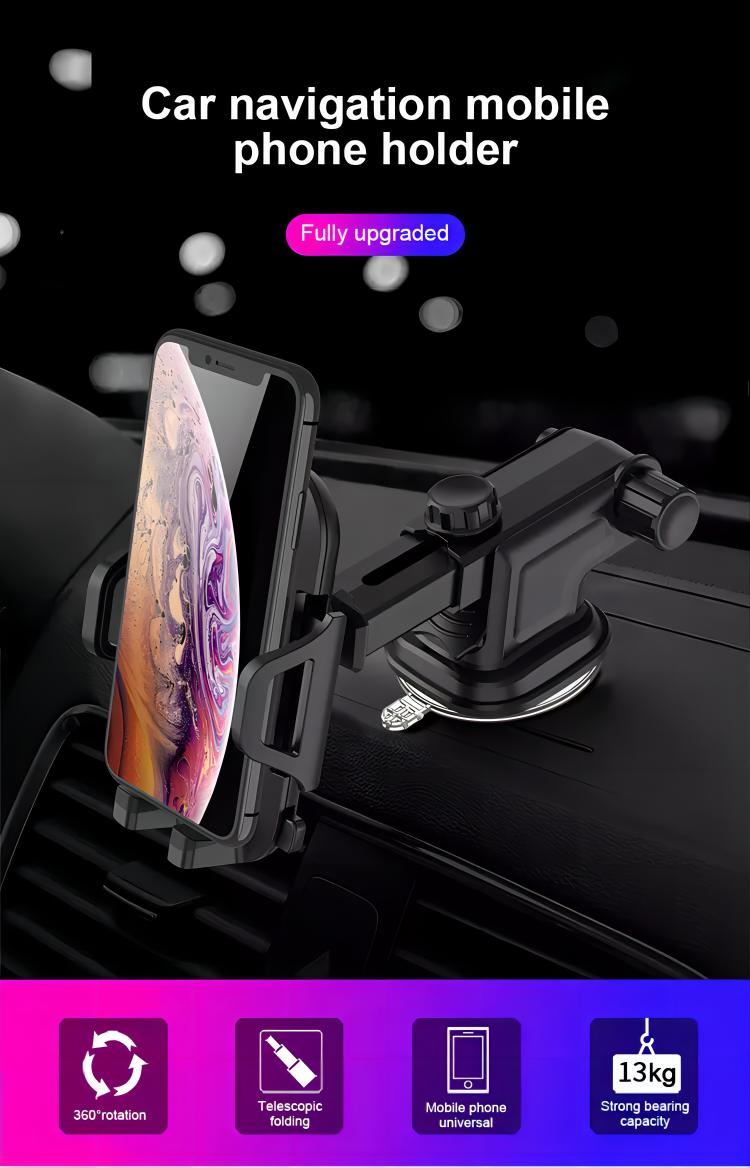 360 Degree Rotable and Retractable Long Arm Dashboard Car Mount