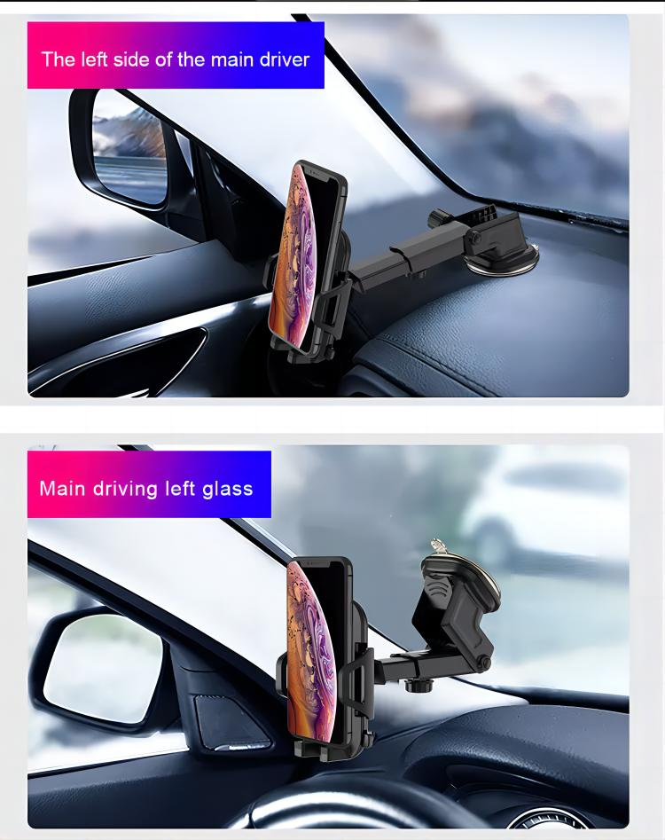 360 Degree Rotable and Retractable Long Arm Dashboard Car Mount