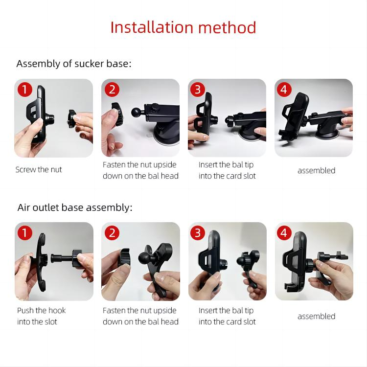 360 Degree Rotable and Retractable Long Arm Dashboard Car Mount