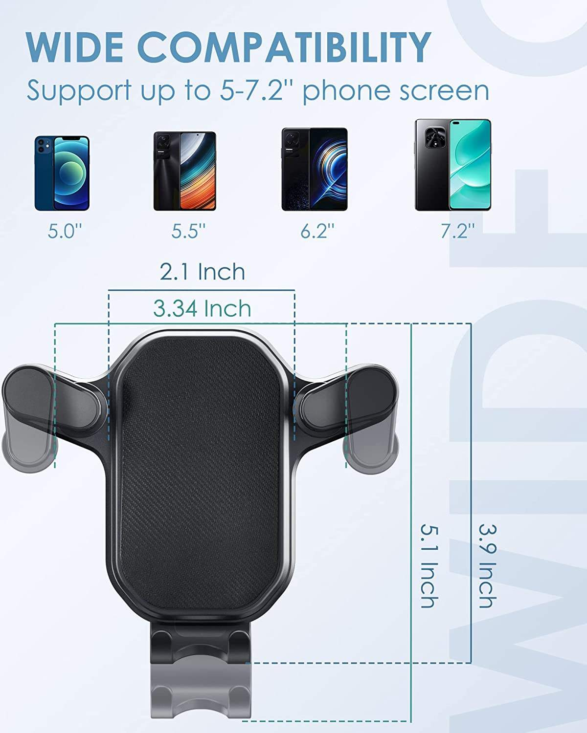 Hook Clip Air Vent Holder with 360 Degree Rotation