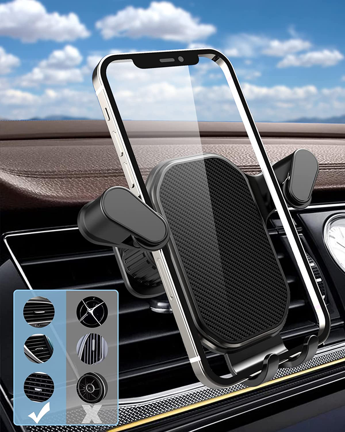 Hook Clip Air Vent Holder with 360 Degree Rotation Hook Clip Air Vent Holder with 360 Degree Rotation
