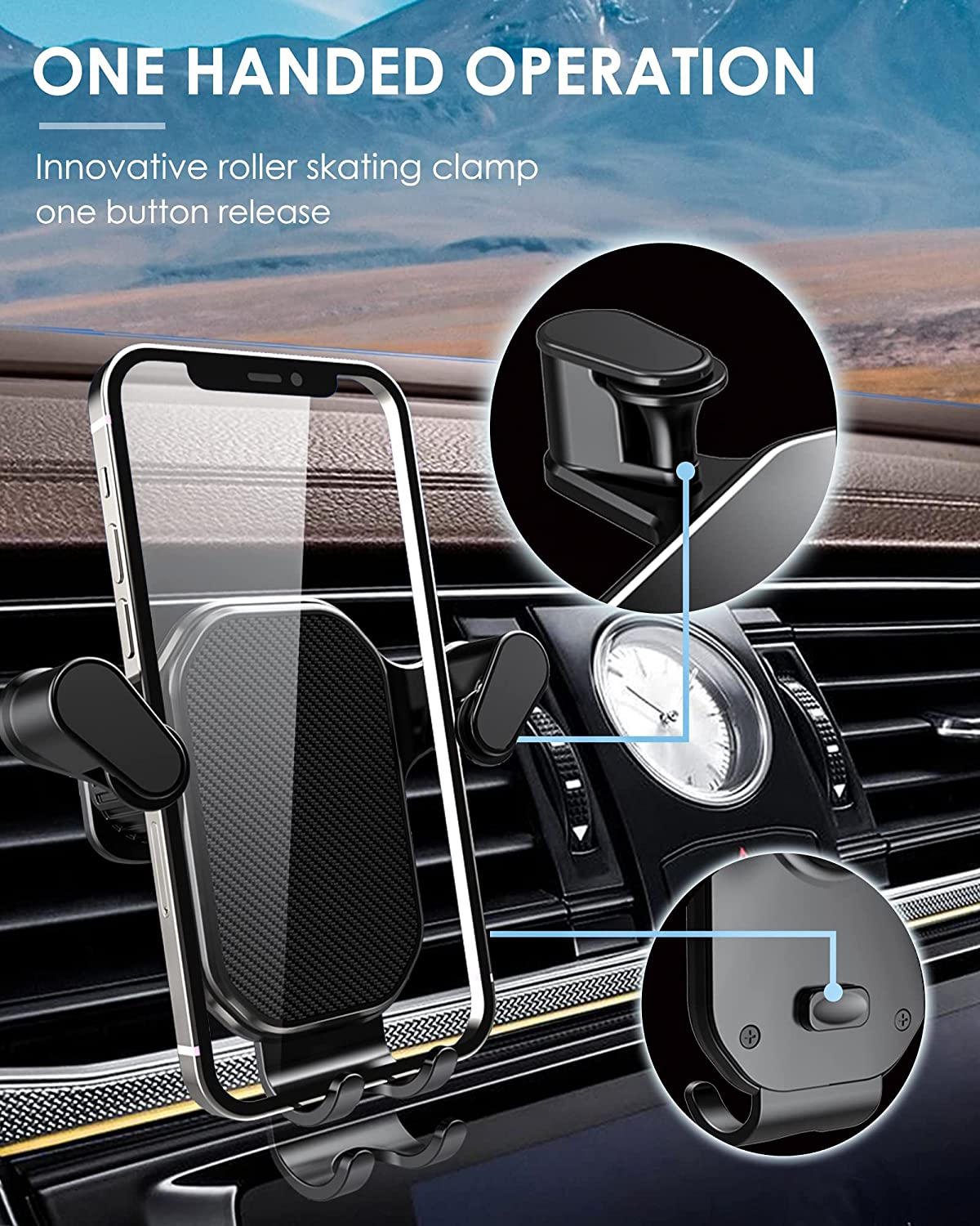 Hook Clip Air Vent Holder with 360 Degree Rotation Hook Clip Air Vent Holder with 360 Degree Rotation