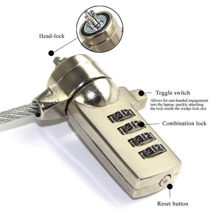 Universal Steel Anti-theft Security Combination Laptop Cable Lock Universal Steel Anti-theft Security Combination Laptop Cable Lock