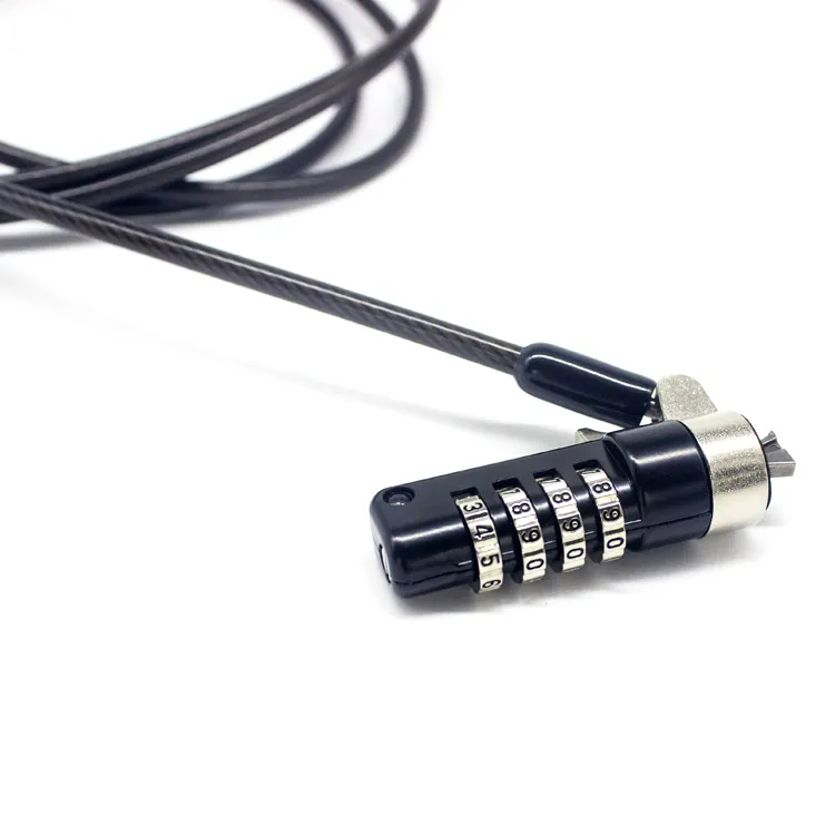 Noble Wedge Slot Nano K Slot Combination Laptop Cable Lock Kit For Acer Apple Asus or Dell