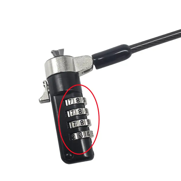 Noble Wedge Slot Nano K Slot Combination Laptop Cable Lock Kit For Acer Apple Asus or Dell