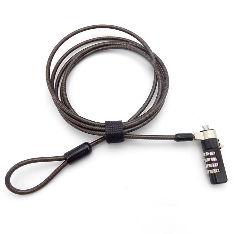 Noble Wedge Slot Nano K Slot Combination Laptop Cable Lock Kit For Acer Apple Asus or Dell