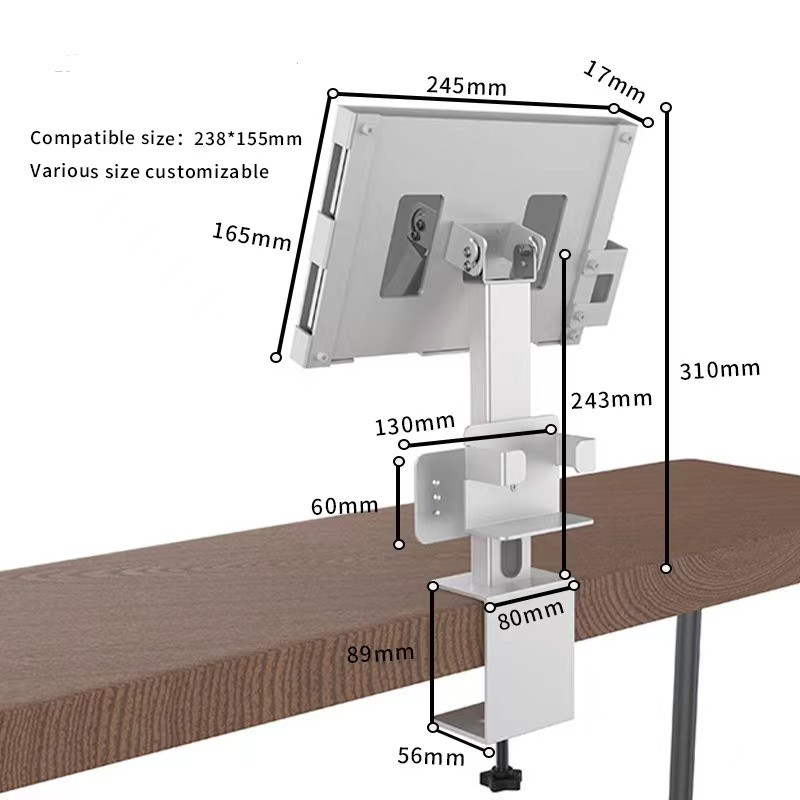 Desk Clamp Monitor Display Stand For 9.7-13inch Tablets Desk Clamp Monitor Display Stand For 9.7-13inch Tablets