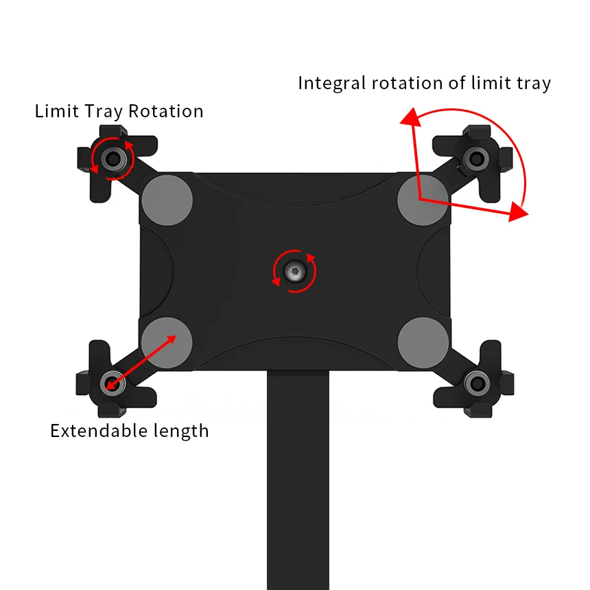 Heights Adjustable Aluminum Floor Tablet Stand for 10-13inches Heights Adjustable Aluminum Floor Tablet Stand for 10-13inches