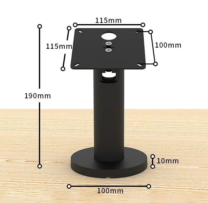 Rise Display POS Stand with 100*100mm VESA Mounting Plate