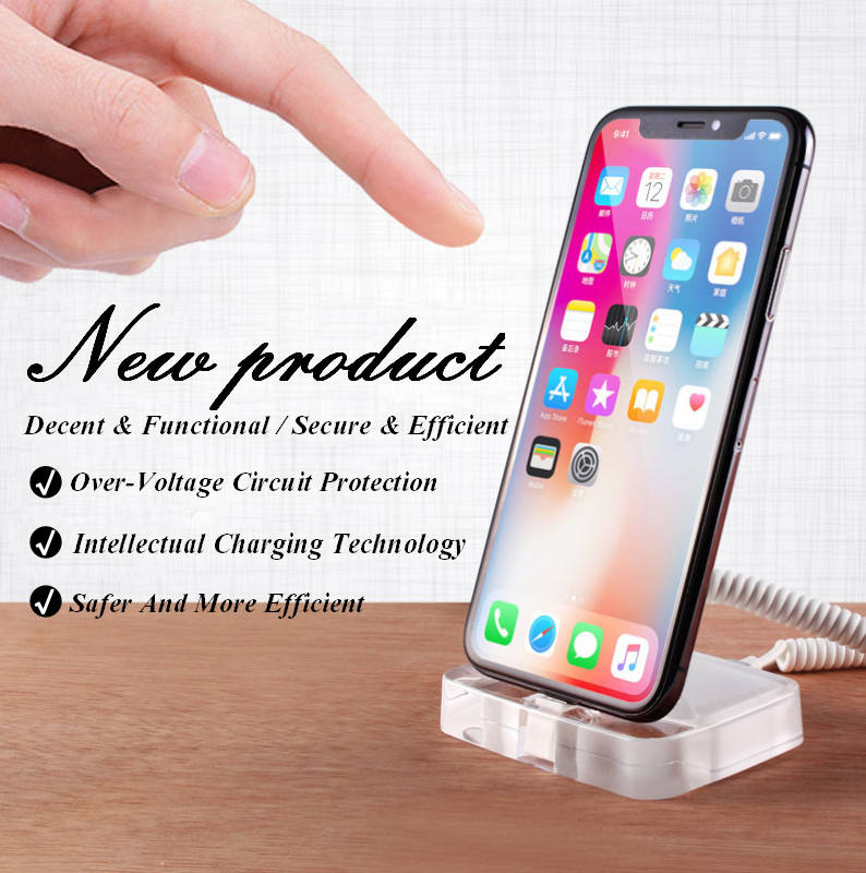 Anti-theft alarm security system mobile phone stand charger