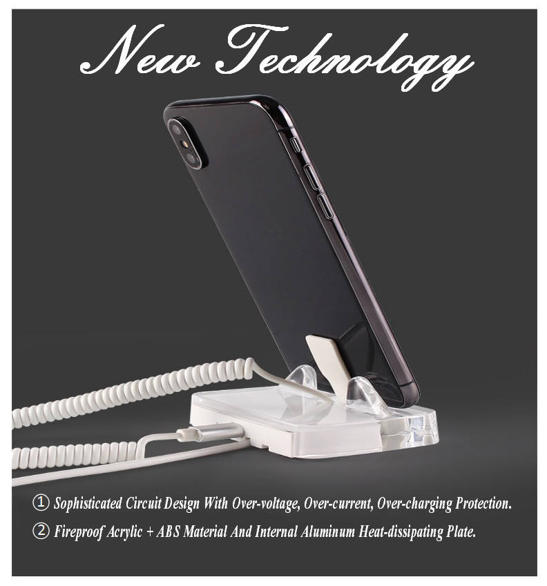 Anti-theft alarm security system mobile phone stand charger