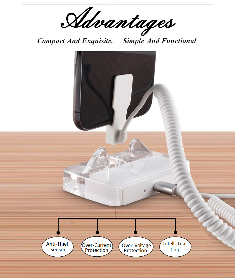 Anti-theft alarm security system mobile phone stand charger Anti-theft alarm security system mobile phone stand charger