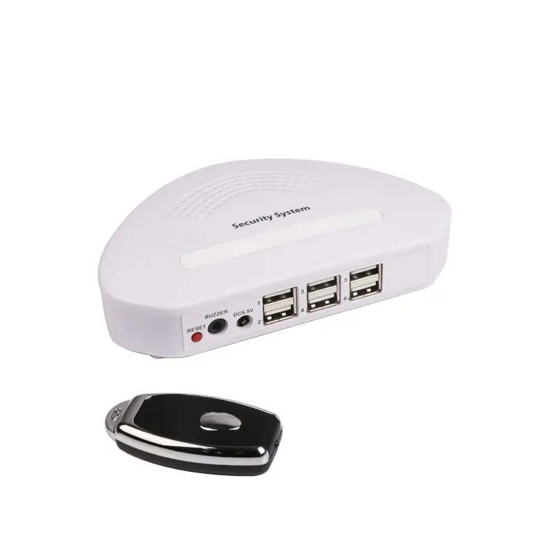 Security Anti-theft Alarming and Charging Multi 6 Port Device for Mobile Phone