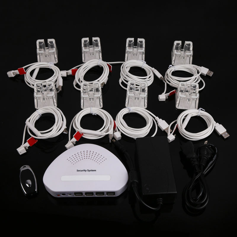 Cell Phone Display Security System 8 Ports Anti-theft Controller With Charging 