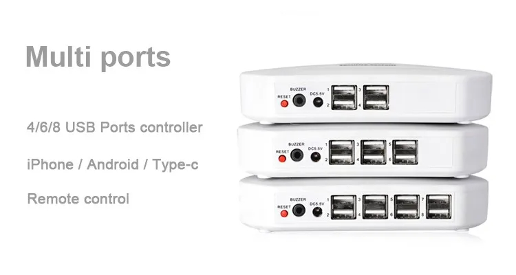Cell Phone Display Security System 8 Ports Anti-theft Controller With Charging Cell Phone Display Security System 8 Ports Anti-theft Controller With Charging